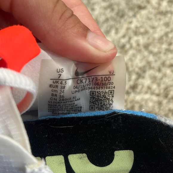 Nike Air Max Up Black Platinum White Sneakers - Men’s Size 7 - Picture 8 of 9